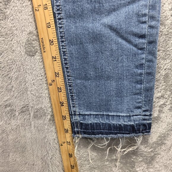 Grace in LA Jeans Women's 26 Blue Skinny Distressed Patched Distressed Hem - Picture 8 of 11